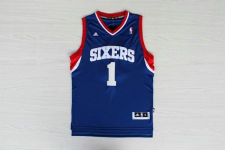 Maillot De Basket Philadelphia 76ers Michael Carter-Williams 1 Tissus Sportif Fans Edition Bleu